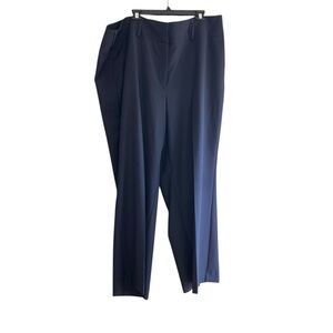 NWT Lane Bryant navy blue Perfect Drape wide leg Poly Rayon Spandex pants Sz 26
